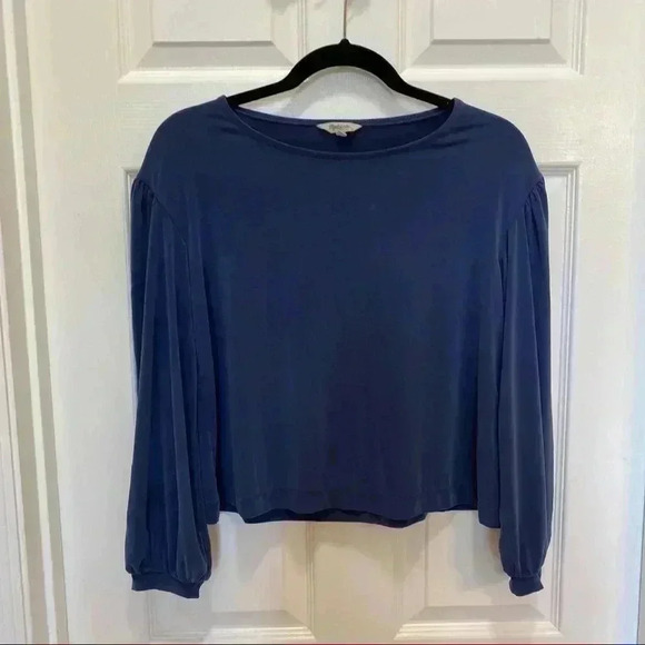 Madewell sandwashed gathered sleeve top soft and carefree - Picture 4 of 6